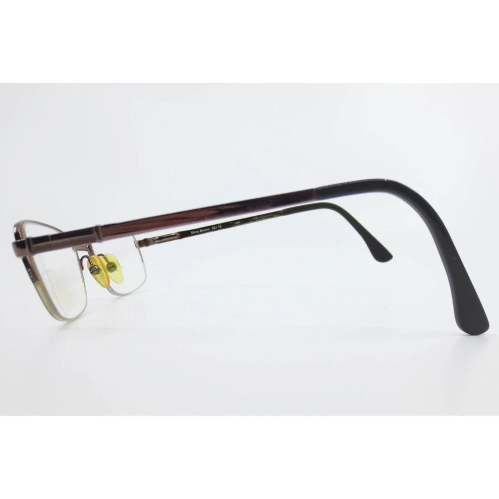 Kirkland Signature Brady Shiny Brown Rectangular Semi Rimless Eyeglasses 53/19